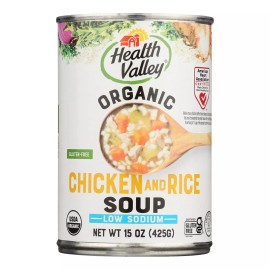 Health Valley Soup Chicken Rice No Salt Added 15 oz (Pack of 3)