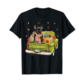 Happy Fall Y'all French Bulldog Dog On Truck Pumpkin Fall Men Women T-Shirt