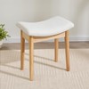 Royal Windsor Vanity Stool with Saddle Cushion, 18 Inch Makeup