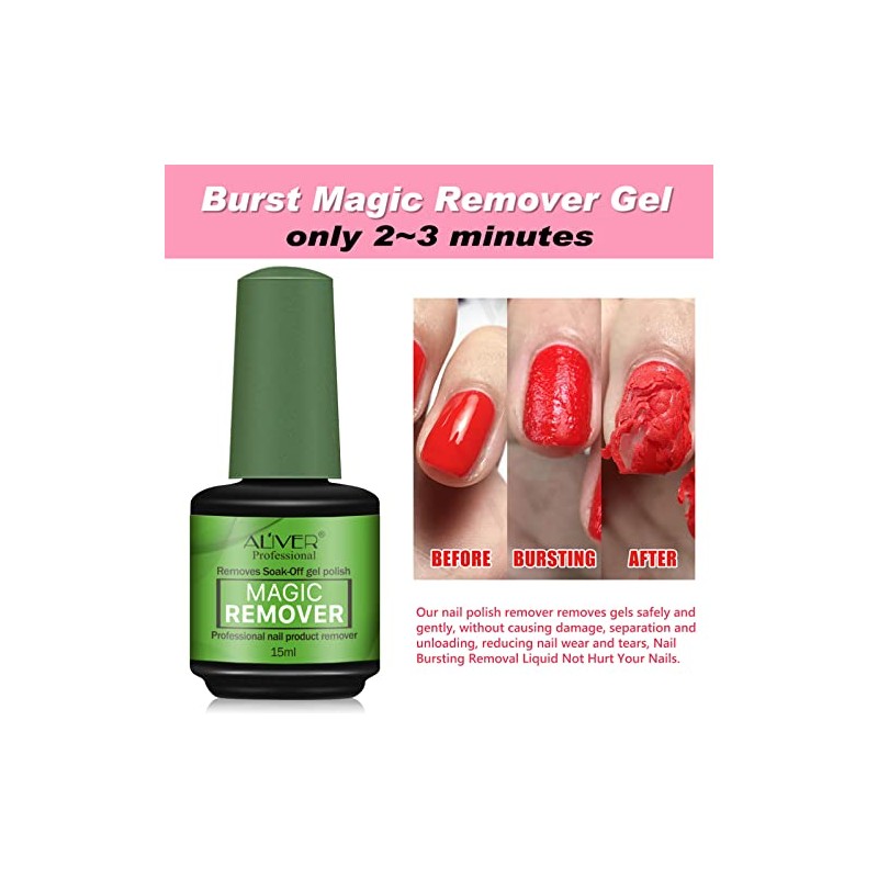 Gel Nail Polish Remover 0.5 Fl Oz, Professional Gel Remover