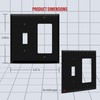 ENERLITES Combination Toggle Light Switch/Decorator Light Switch Plate, Double Switch