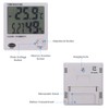 Jumbo Max Min Thermometer and Hygrometer with Clock, Indoor and