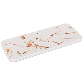 Water Absorbing Stone Tray for Sink, Diatomite Bathroom Tray Quick Dry Dish Soap Holder Kitchen Sink Organizer for Modern Home Decor - Marble Gold