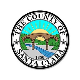 Santa Clara County Seal Sticker (Decal Logo Bumper Scrapbook California)