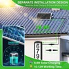 T-SUNUS Solar House Numbers with Separate Panel, IP65 Waterproof Outside