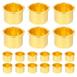 STOBAZA 30pcs Aluminium Candle Cups Holders Candlestick Liners Inserts Holders Candle Drip Protectors Catchers for Lamp or Candle Making