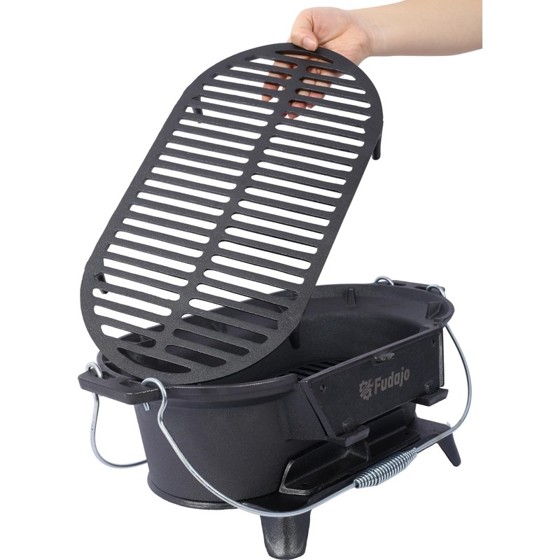 ESPIDOO Fudajo Portable Outdoor Grill: Metal Charcoal BBQ with Foldable