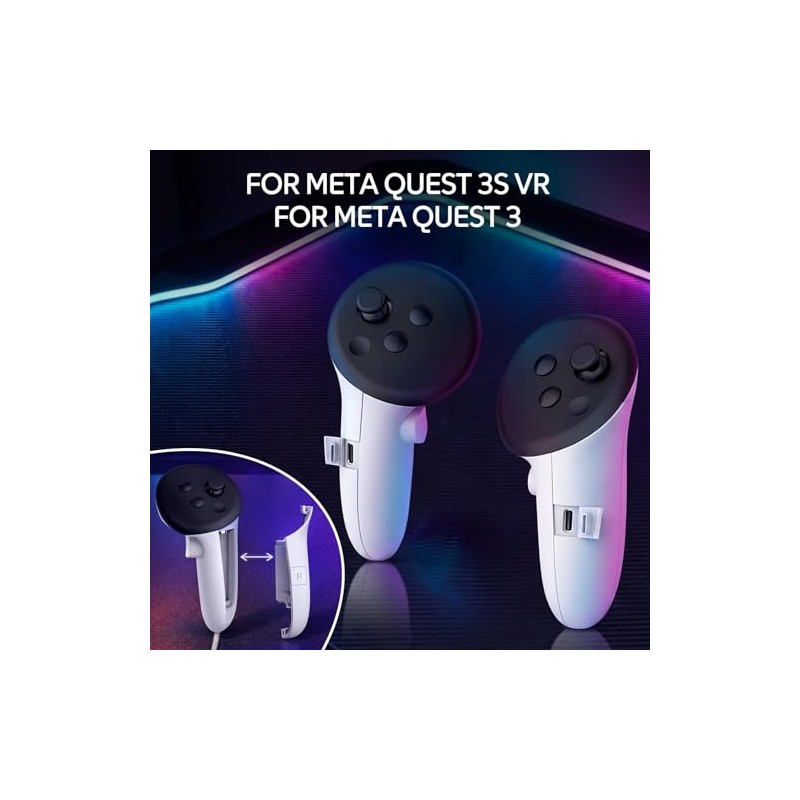 VR Controller Battery Pack Rechargeable Battery Cover for Meta Quests