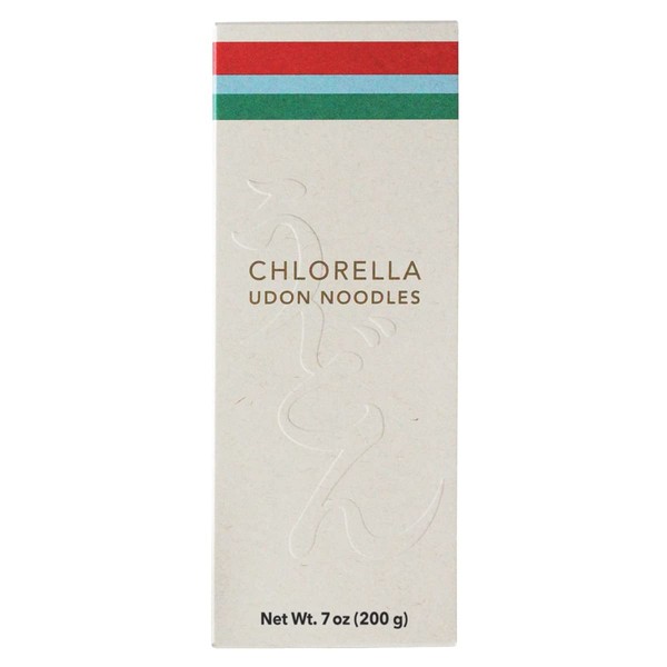 Sun Chlorella Japanese Udon Noodles Chlorella Green Algae Instant Healthy Boost for Soup, Pasta, Stir Fry Bowls - Dry, Ready to Cook - Vegan, Vegetarian - 7.8 oz (4 Servings)