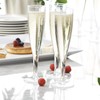 Party Essentials One Piece 5 oz. Plastic Champagne Flutes, Clear