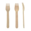 Perfect Stix Green Fork 158- 24ct Birchwood Compostable Cutlery Fork,