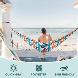 NATUREFUN Ultra-Light Travel Camping Hammock | 300kg Load Capacity,Breathable,Quick-drying Portable Hammock(275 x140cm) | 2 x Premium Carabiners,2 x Nylon Slings Included | Outdoor Indoor Garden