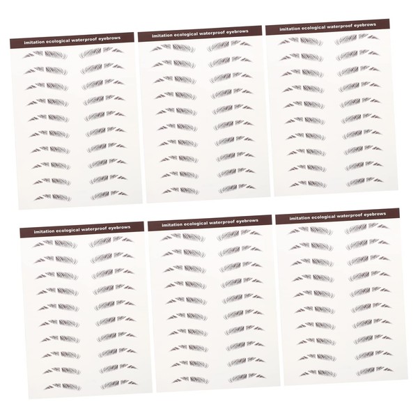 Mikinona Eyebrow Tool Kit 6pcs Imitation Eyebrow Instantly Define Sparse