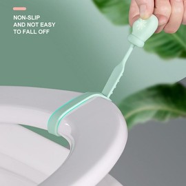 VEINTI+1 Xmas Toilet Seat Lid Lifter Handle Toilet Seat Cover Lifting Handle Christmas Stockings Gloves Flexible Toilet Seat Lifter Prevent Contact with The Toilet Ring For (Green)