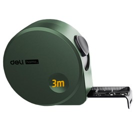 Deli Measuring Tape Measure, Steel Measuring Measures, 1.2 x 0.6 inches (3 x 16 mm), Large Text and Easy to See Marks, Prevents Hand Cuts, High Precision, High Hardness, Engineering Tape Measurement, Waterproof, Abrasion Resistant, Drop Resistant, Field 