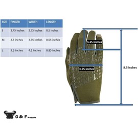 G & F Products Shooting & Hunting Gloves, Camouflage Durable & Lightweight Tactical Work Gloves, Touchscreen, Better Control, Non-Slip Silicone Protection Grip, Medium