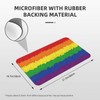 Bathroom Rugs Bath Mat for Bathroom Rainbow Pattern Non Slip