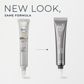 RoC Derm Correxion Fill + Treat Advanced Retinol Serum, Wrinkle Filler Treatment with Hyaluronic Acid for Crow's Feet, 11 Wrinkles, & Laugh Lines, (.5 fl oz) with Retinol Packette (Packaging May Vary)