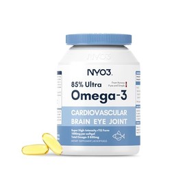 NYO3 Omega 3 Fish Oil 1000mg - rTG Omega 3 Fatty Acids for Heart & Brain Health