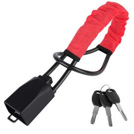 Steering Wheel Lock with 3 Keys,Seat Belt Lock High Visibility Car Lock Cut Resistance Anti-Theft Device Universal Steering Wheel to Seat Belt Lock for Cars SUV Van Golf Cart Truck