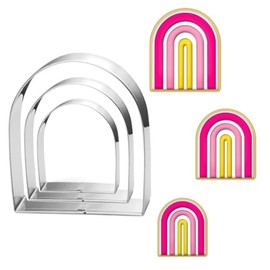 Arch Cookie Cutter Set-Size 3.5" 3.0" 2.5"-3 Piece-Diswasher Safe-Stainless Steel Biscui Cookie Cutters Fondant Molds