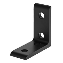 8020, 4115, 10 Series Aluminum 4 Hole Tall Inside Corner Bracket 90 Degree Angle Bracket for 80/20 T Slot Extruded Aluminum Extrusion (1, Black Anodize)