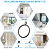 SKAGIT 46 PCS Drapery Rings with Eyelets for 0.8~1.0-inch Curtain