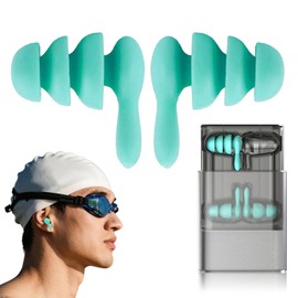2 Pcs Ohrstöpsel zum Schlafen Weicher Silikon Gehörschutz, Wiederverwendbar & Wasserdicht - Ideal für Seitenschläfer, Schwimmen, Lärmschutz - Komfortable Lärmreduzierung mit Aufbewahrungsbox