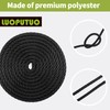 5/16 Inch × 250 FT Black Polyester Solid Braid Rope