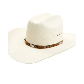 Stetson Unisex Rodeo Natural Cattleman Straw Western Hat Natural 7 3/8