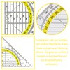 Geometry Triangle, Set of 4 Plastic Protractors, Set Squares, Drawing