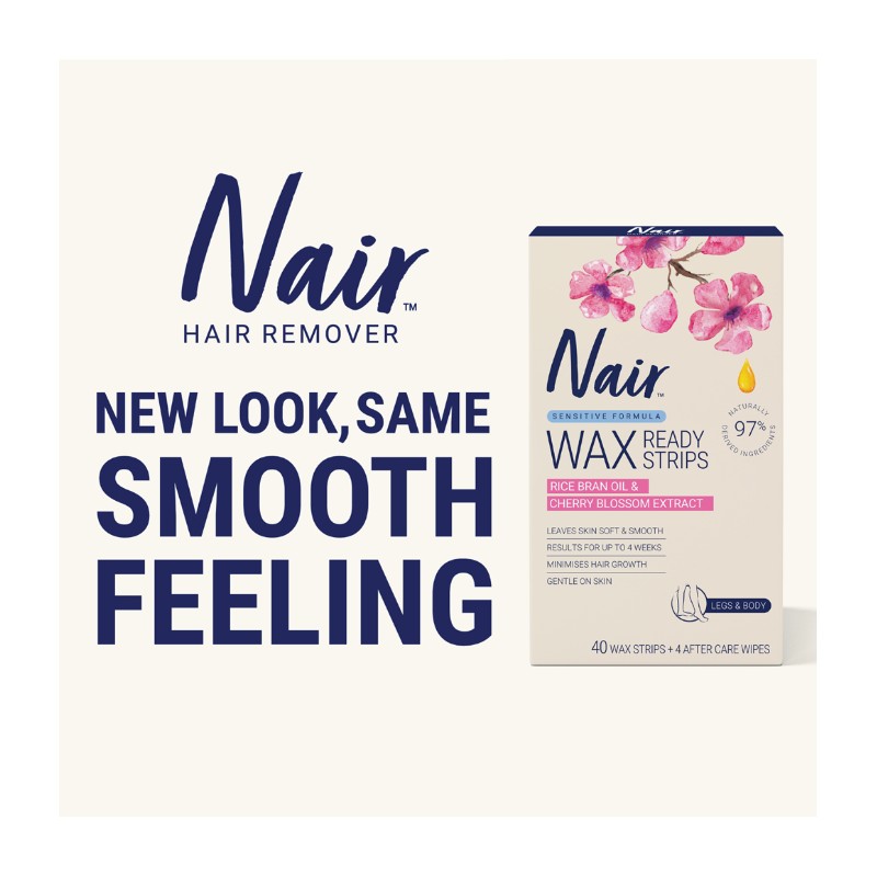 Nair Sensitive Large Wax Strips 40 Pack