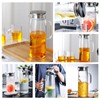 Glass Pitcher With Lid,41 Ounces/1.2 L Water Pitcher Heat Resistant