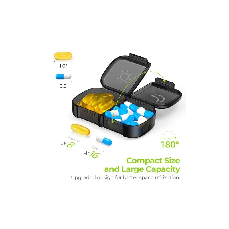 AUVON XL Weekly Pill Organizer 2 Times a Day, Pill