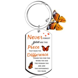 UIWIHHP Stocking Stuffers for Women Men Adult Thank You Appreciation Gifts for Mentor Teacher Nurse Retirement Gifts for Coworker Cute Butterfly Keychain Teachers Nurses Christmas Gifts