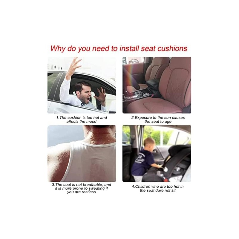 Funda Universal para Asiento de Coche, de Piel, Antideslizante, Suave,