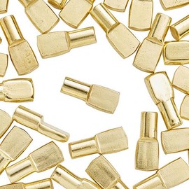 WidgetCo 1/4" Brass Shelf Pins, Shelf Supports, Architectural Finish (Qty 100)