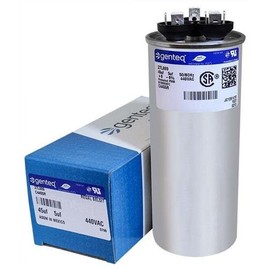 100335-12 - 45 + 5 uf MFD 440 Volt VAC - Lennox Round Dual Run Capacitor Upgrade