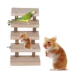 5 Layers Wood Small Animal Ladder,Pets Chewing Toys Climbing Stairs