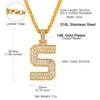 Micropave Simulated Diamond Iced Out Bling Necklace, 18K Gold Plated