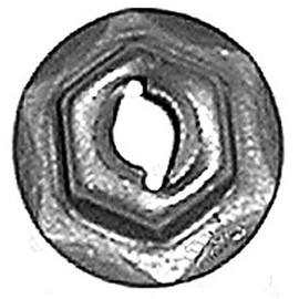 100 Thread Cutting Nut 4mm Stud Size - Zinc