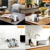 Napkin Holder for Table, Wood Base Rotating Napkin Holder with