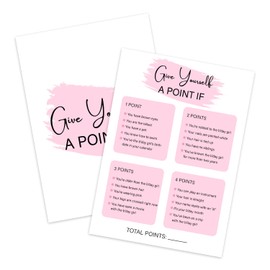 ZEDEV Birthday Party Game - Give Yourself A Point If, Birthday Party Activity Favor, Set of 20 Games Cards, Birthday Supplies, Activity, Decorations -B10