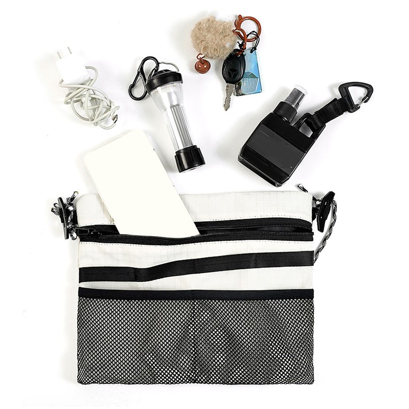 Outdoor Shoulder Bag Multifunction Multiple Department Adjustable Strap Portable Mini