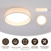 Aufrichting LED Fabric Ceiling Light,13" Low Profile Flush Mount Light,24W