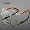 Trendy Circular Metal Glasses Featuring Gradient Polycarbonate Lenses - Comes