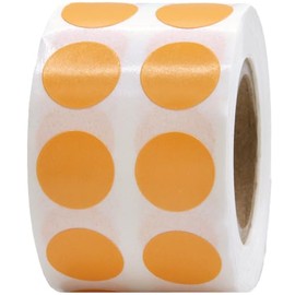 Small Peach Dot Stickers 0.5 Inch 12.7 mm Round 1000 Count