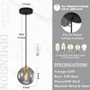 KoKo&Yukina 8 Inch Gold Pendant Light Globe Pendant Lights Kitchen
