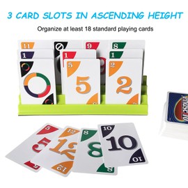 Fanwer 4pcs Extendable Playing Card Holder for Kids Seniors, Hands Free Canasta/Poker Parties Card Organizer Stand