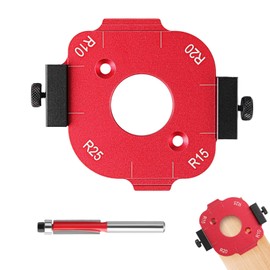 YiJiuBa 4-in-1 Aluminium Alloy Milling Compass, Milling Templates for Routers, Router Accessories, Radius Jig Router Templates with Flush Cutter, Radius Milling Template R10 R15 R20 R25 for Home
